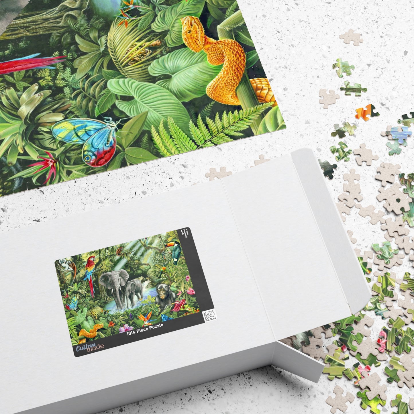 Vibrant Jungle Wildlife Puzzle - Up to 1014 Pieces for Nature Lovers