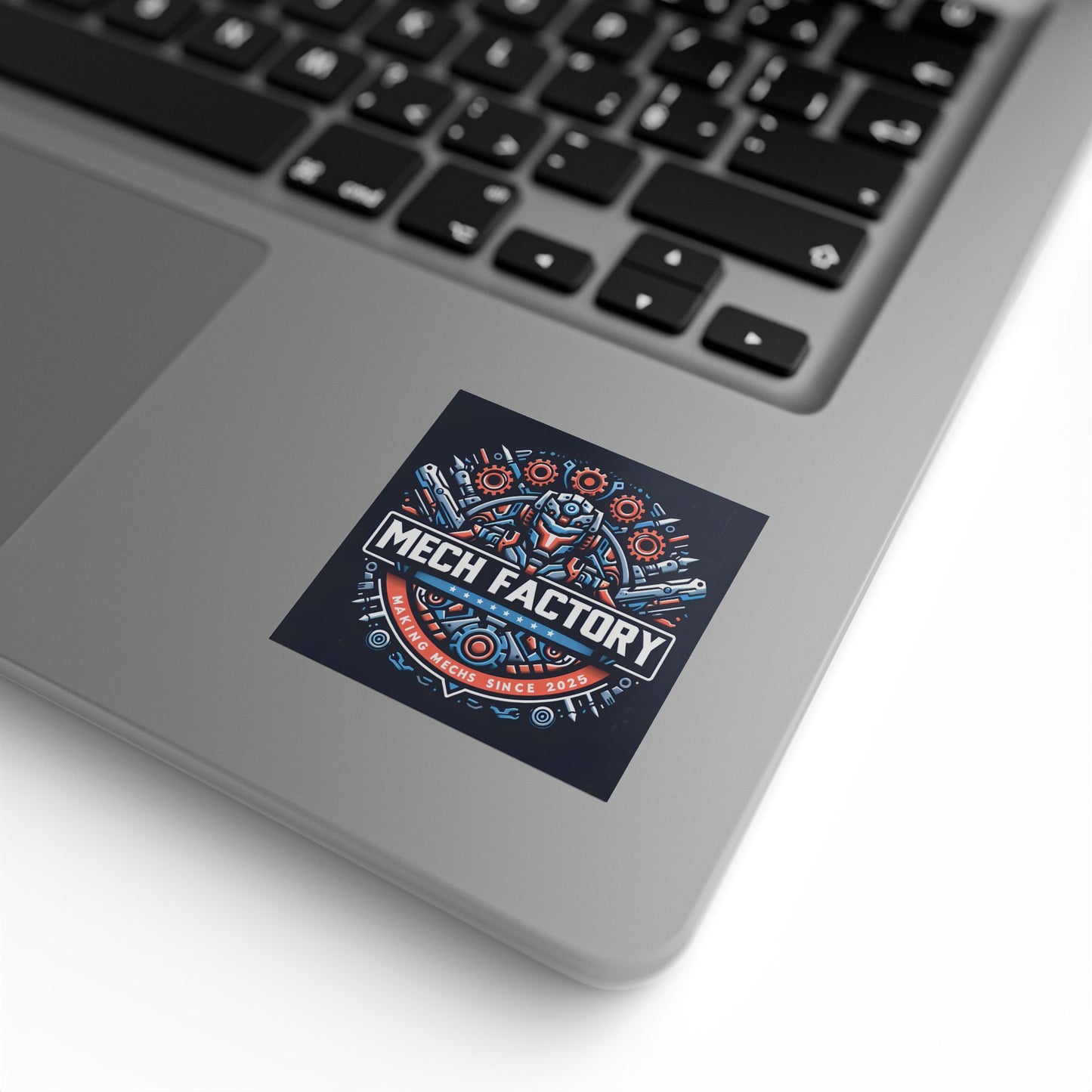 Mech Factory Square Sticker Labels - Perfect for Tech Enthusiasts & Gifts