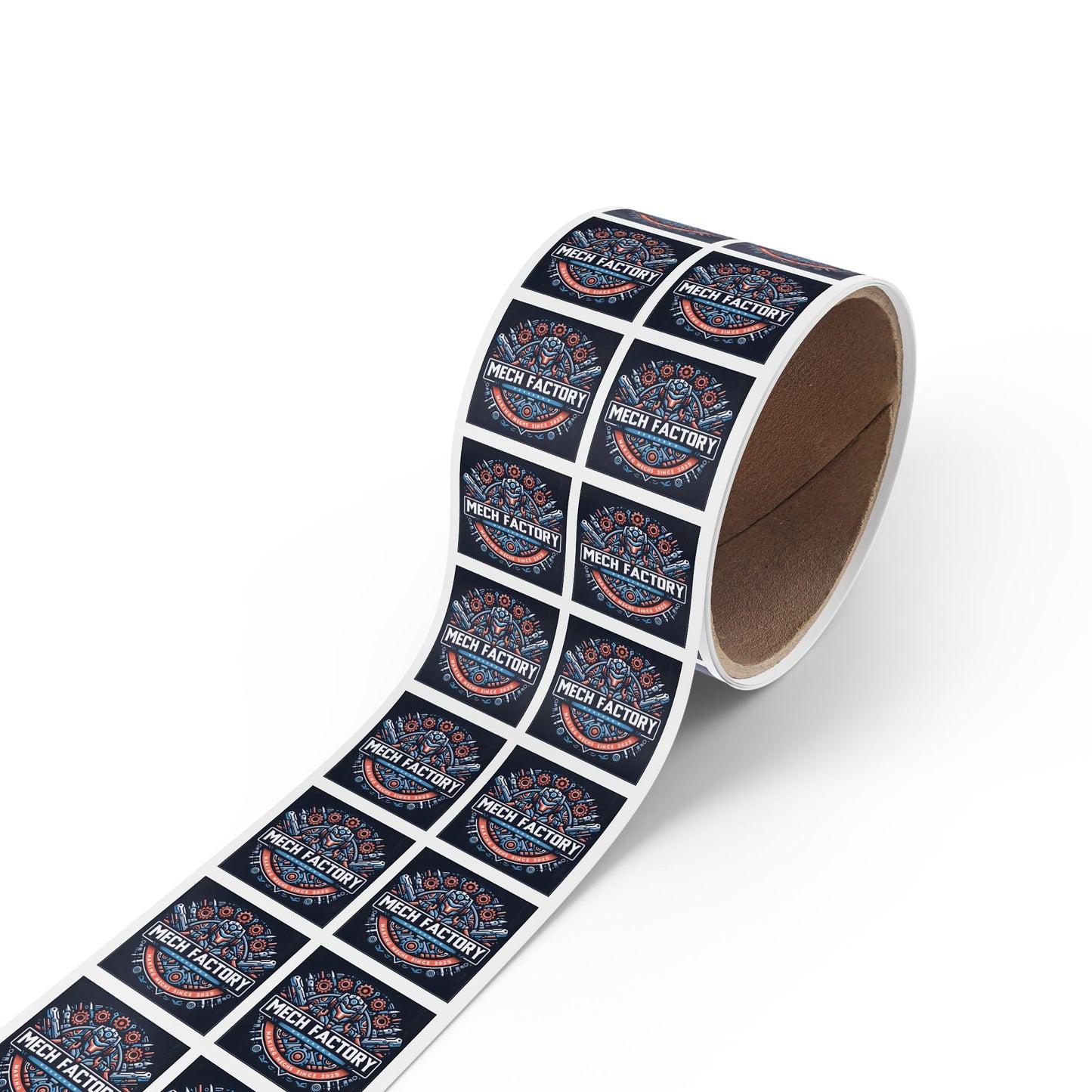 Mech Factory Square Sticker Labels - Perfect for Tech Enthusiasts & Gifts