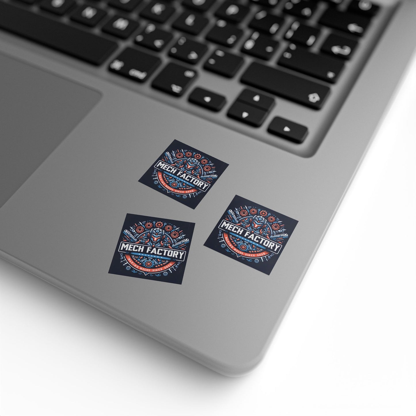 Mech Factory Square Sticker Labels - Perfect for Tech Enthusiasts & Gifts