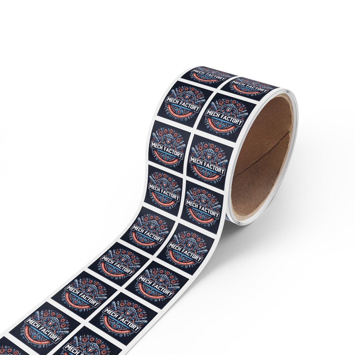 Mech Factory Square Sticker Labels - Perfect for Tech Enthusiasts & Gifts