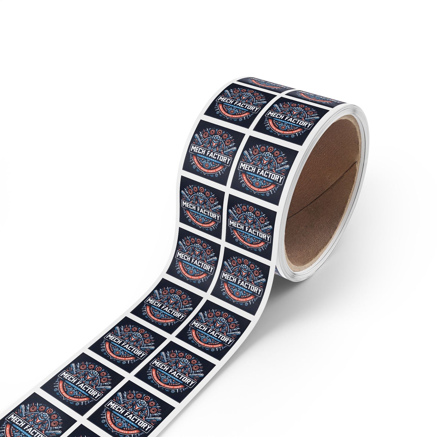 Mech Factory Square Sticker Labels - Perfect for Tech Enthusiasts & Gifts
