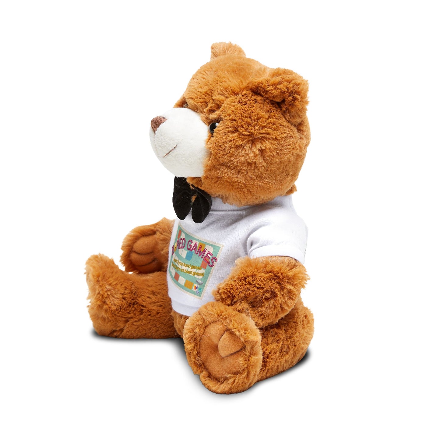 Bored Games Teddy Bear - Cuddly Plush Toy with Fun T-Shirt