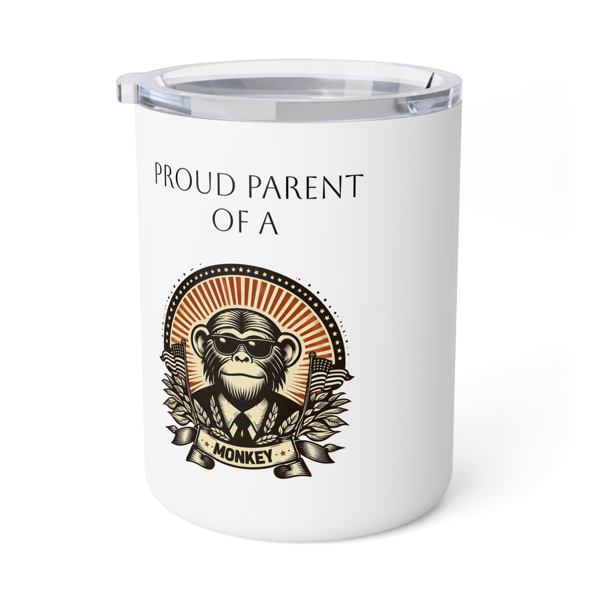Monkey Parent Insulated Coffee Mug, 10oz