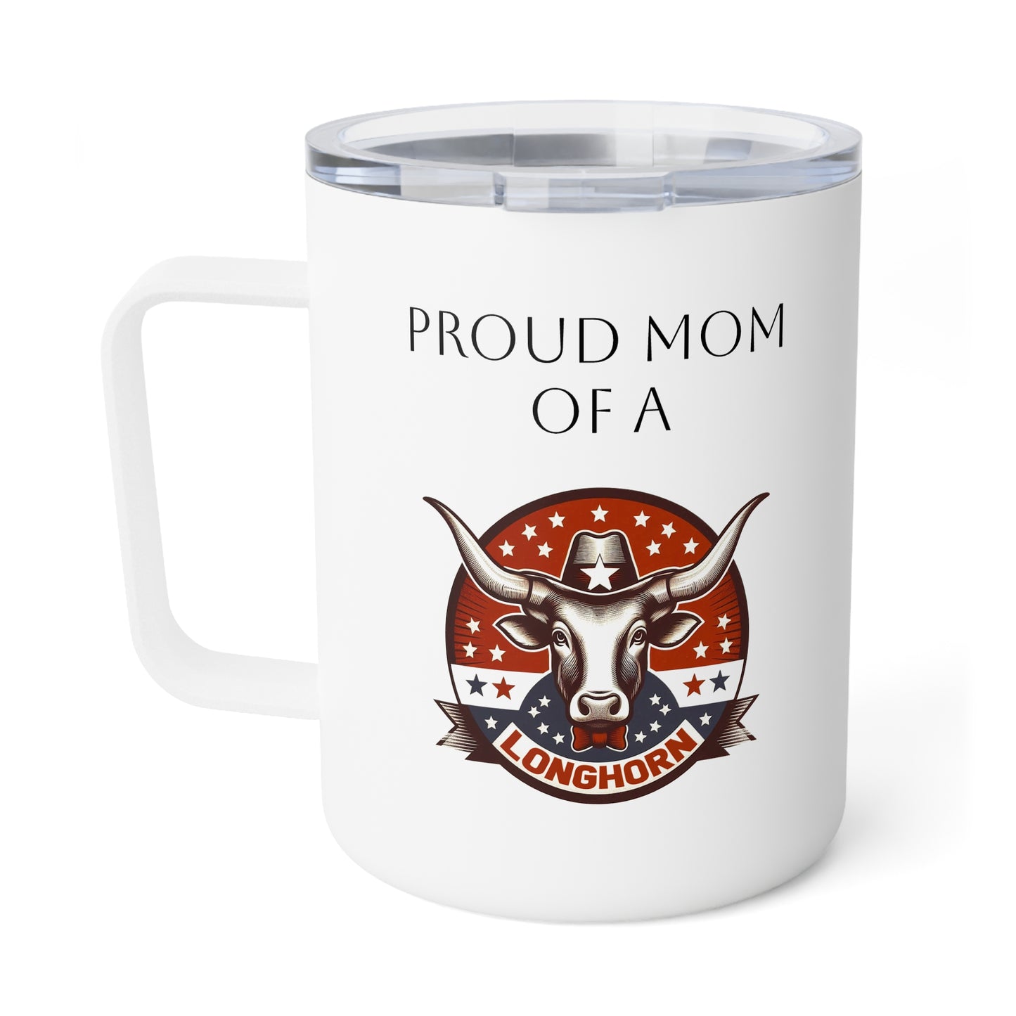 Longhorn Mom Insulated Coffee Mug, 10oz