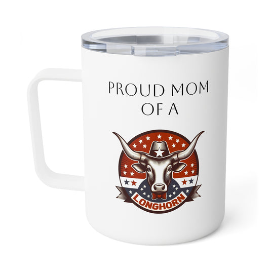 Longhorn Mom Insulated Coffee Mug, 10oz