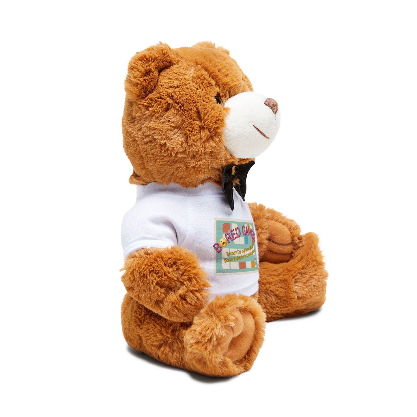 Bored Games Teddy Bear - Cuddly Plush Toy with Fun T-Shirt