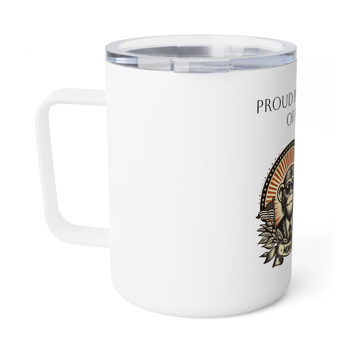Monkey Parent Insulated Coffee Mug, 10oz