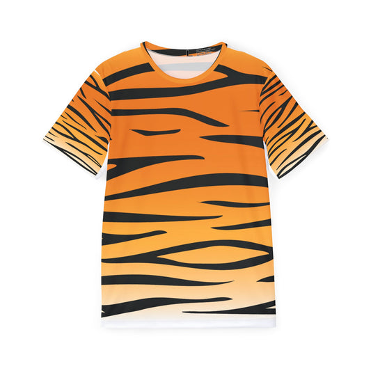 Men's Tiger Stripe Sports Jersey - Bold Athletic Tee for Game Day and Casual Wear