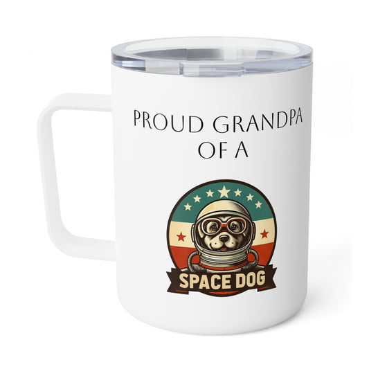 Space Dog Grandma Insulated Coffee Mug, 10oz