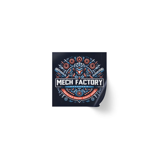 Mech Factory Square Sticker Labels - Perfect for Tech Enthusiasts & Gifts